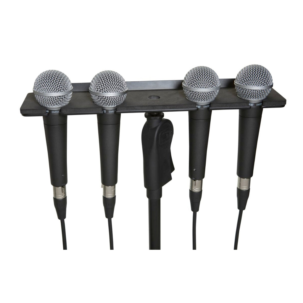 Gator GFW-MIC-4TRAY Multi Mic Holder Four 4 Mics