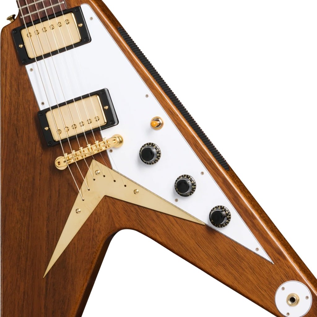 Gibson Custom 1958 Mahogany Flying V Reissue - Antique Natural Electric Guitars Sky Music