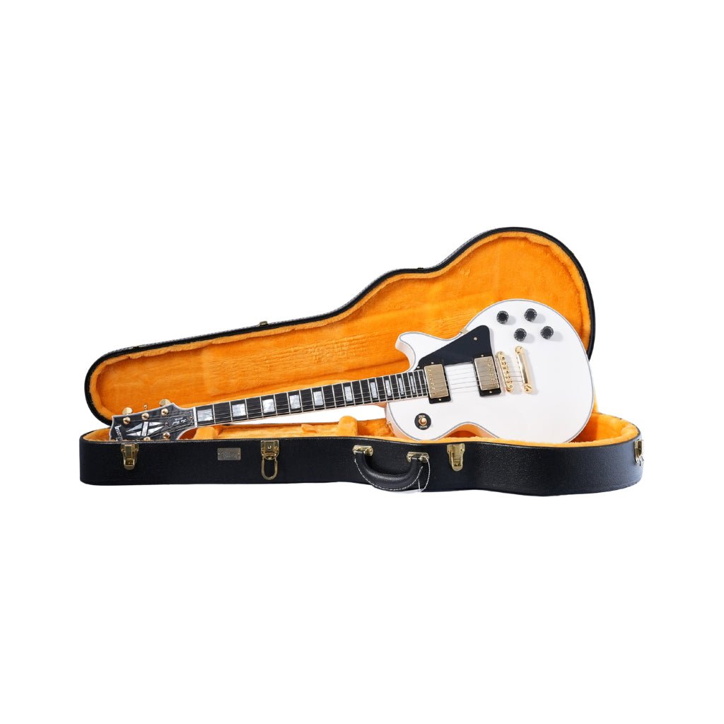 Gibson Custom Shop Les Paul Custom Electric Guitar - Alpine White Electric Guitars Sky Music