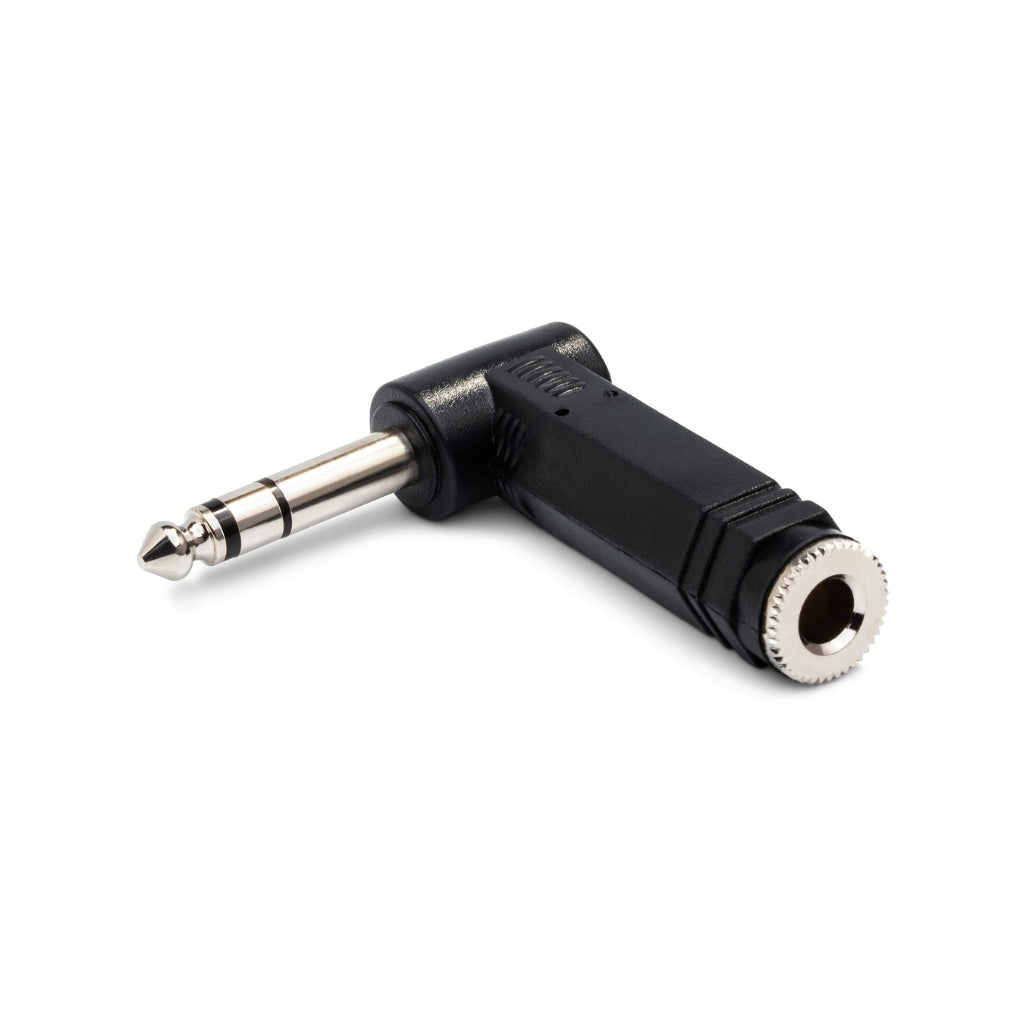 Hosa - 1/4 in TRS to 1/4 in TRS - Right-Angle Adaptor