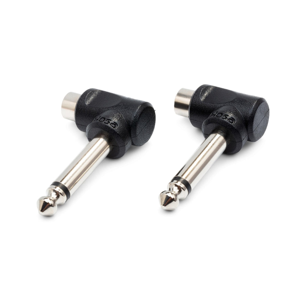 Hosa - RCA to 1/4 in TS - Right-Angle Adaptors
