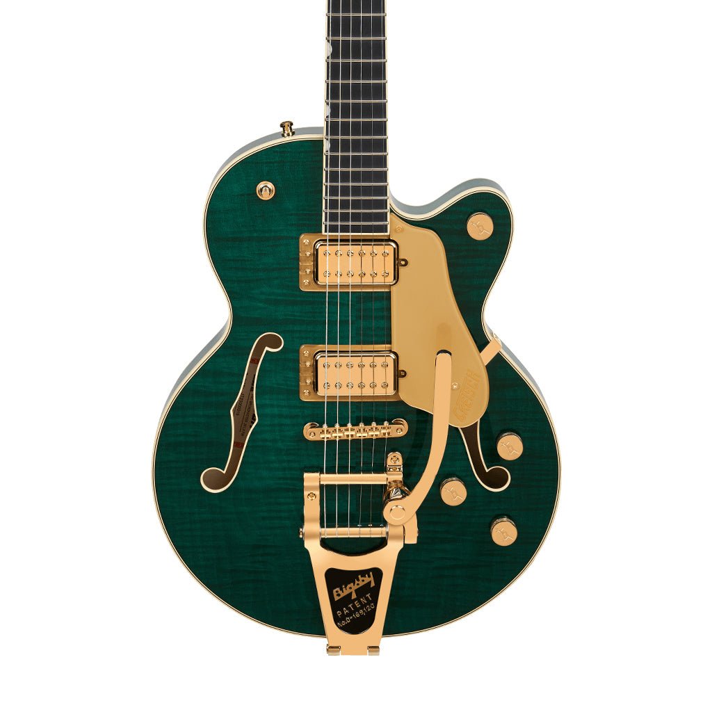 Gretsch Broadkaster Jr. LX Figured Center Block w/String-Thru Bigsby & Gold Hardware Ebony Fingerboard - Tropic Aura Electric Guitars Sky Music