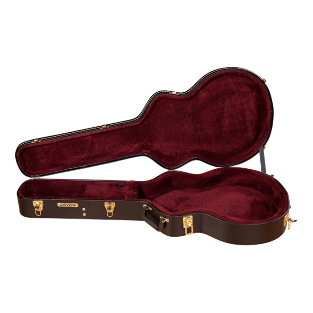 Gretsch Falcon Hollow Body Ebony Fingerboard with String-Thru Bigsby® and Chrome Hardware - Black Electric Guitars Sky Music