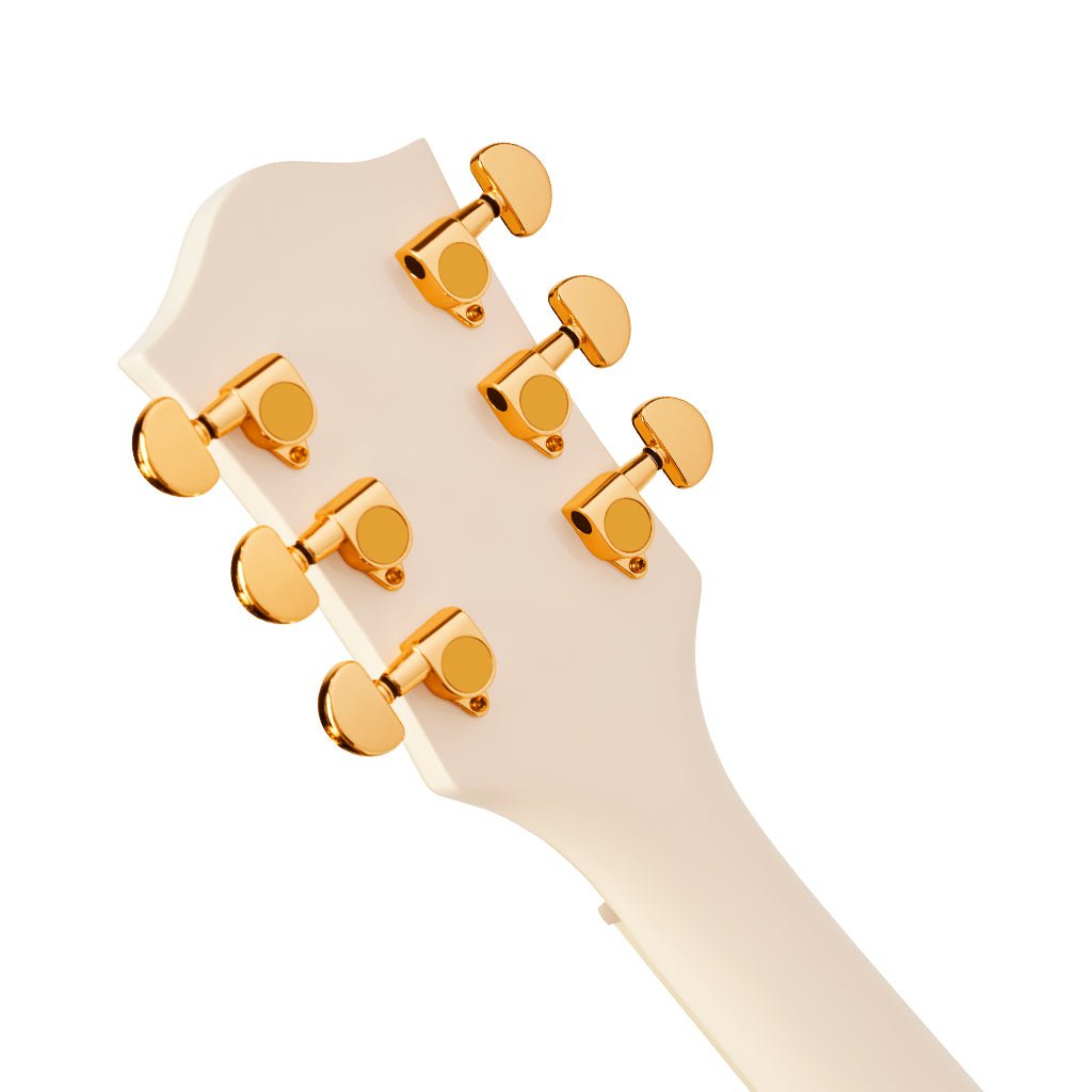 Gretsch G2655TG Limited Edition Streamliner Center Block Jr. Doublecut w/Bigsby Laurel Fingerboard BroadTron BT-3S Pickups - Vintage White Electric Guitars Sky Music