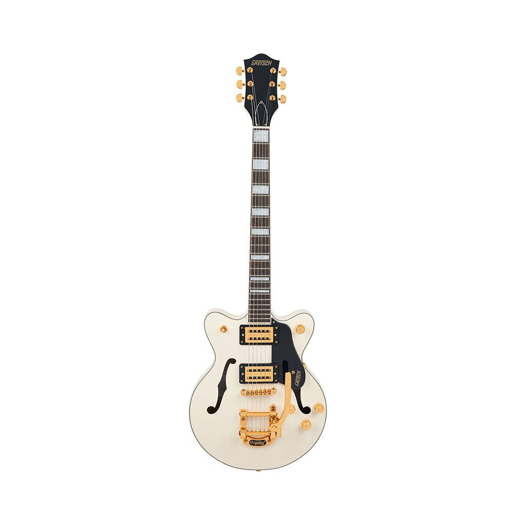Gretsch G2655TG Limited Edition Streamliner Center Block Jr. Doublecut w/Bigsby Laurel Fingerboard BroadTron BT-3S Pickups - Vintage White Electric Guitars Sky Music