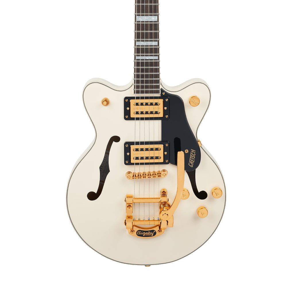 Gretsch G2655TG Limited Edition Streamliner Center Block Jr. Doublecut w/Bigsby Laurel Fingerboard BroadTron BT-3S Pickups - Vintage White Electric Guitars Sky Music