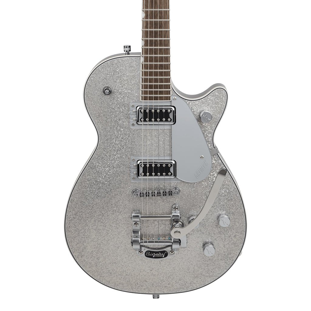 Gretsch G5230T Electromatic Sparkle Jet FT Singlecut with Bigsby Electric Guitar Laurel Fingerboard Silver Sparkle Electric Guitars Sky Music
