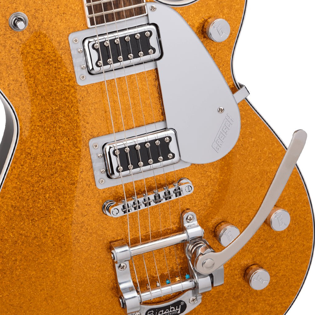 Gretsch G5230T Electromatic Sparkle Jet FT Singlecut with Bigsby Laurel Fingerboard Gold Sparkle Electric Guitars Sky Music