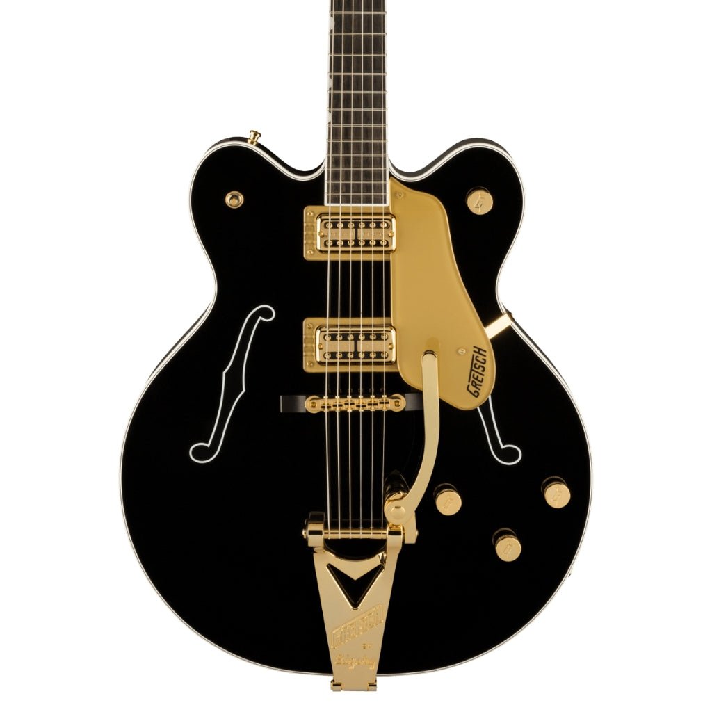 Gretsch - G6122TG Players Edition Country Gentleman® Hollow Body with String-Thru Bigsby® and Gold Hardware - Black Electric Guitars Sky Music