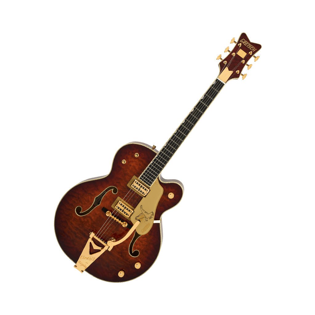 Gretsch G6136TGQM-59 Limited Edition Quilt Classic Falcon w/Bigsby Hollowbody Electric Guitar - Forge Glow Electric Guitars Sky Music