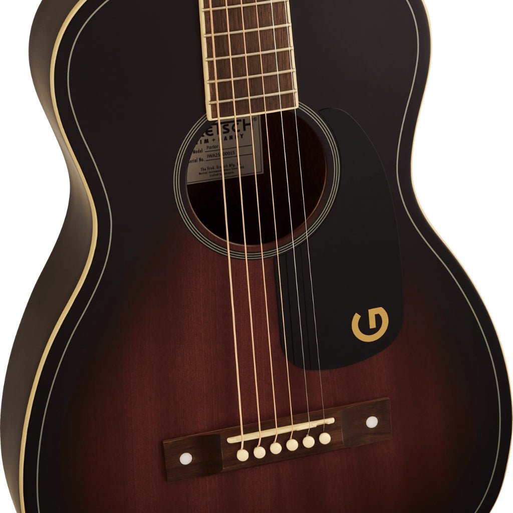 Gretsch Jim Dandy Parlor Acoustic Guitar - Deep Cherry Burst, Walnut Fingerboard Acoustic Guitars Sky Music