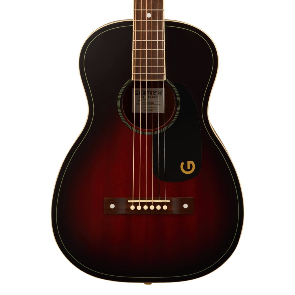Gretsch Jim Dandy Parlor Acoustic Guitar - Deep Cherry Burst, Walnut Fingerboard Acoustic Guitars Sky Music