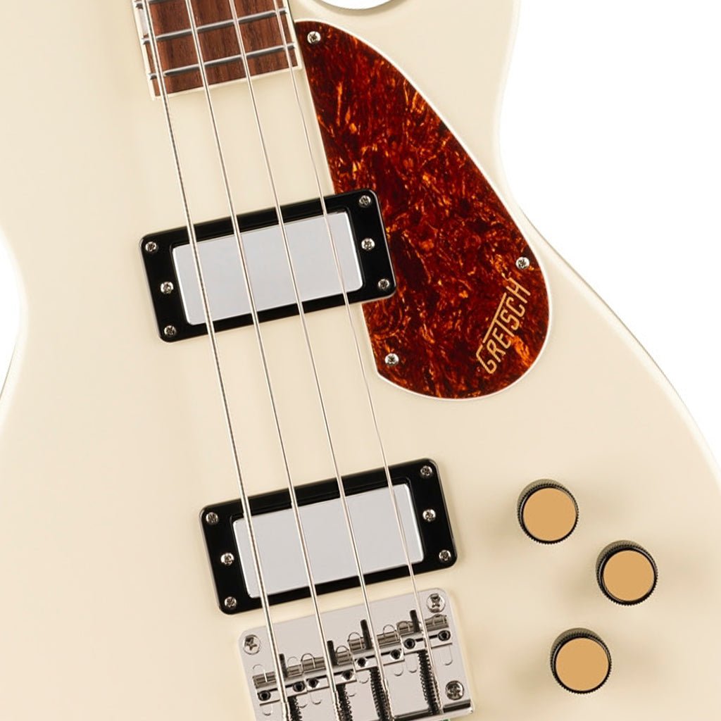 Gretsch Streamliner Jet Club Bass Single Cut and Laurel Fingerboard - Vintage White Bass Guitars Sky Music