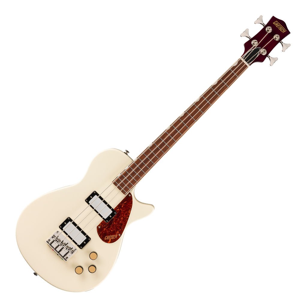 Gretsch Streamliner Jet Club Bass Single Cut and Laurel Fingerboard - Vintage White Bass Guitars Sky Music