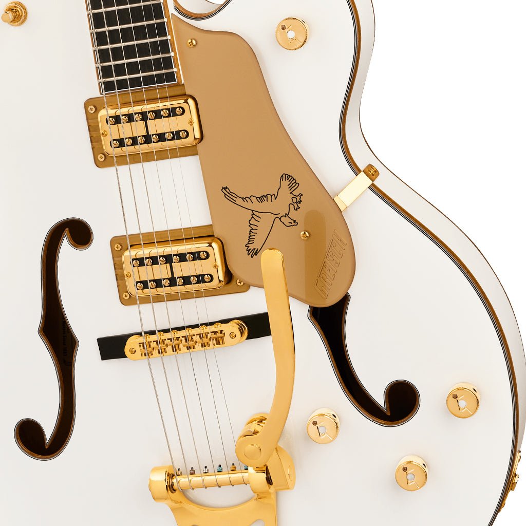 Gretsch Synchromatic Falcon Hollowbody Singlecut with Bigsby - Snowcrest White Electric Guitars Sky Music