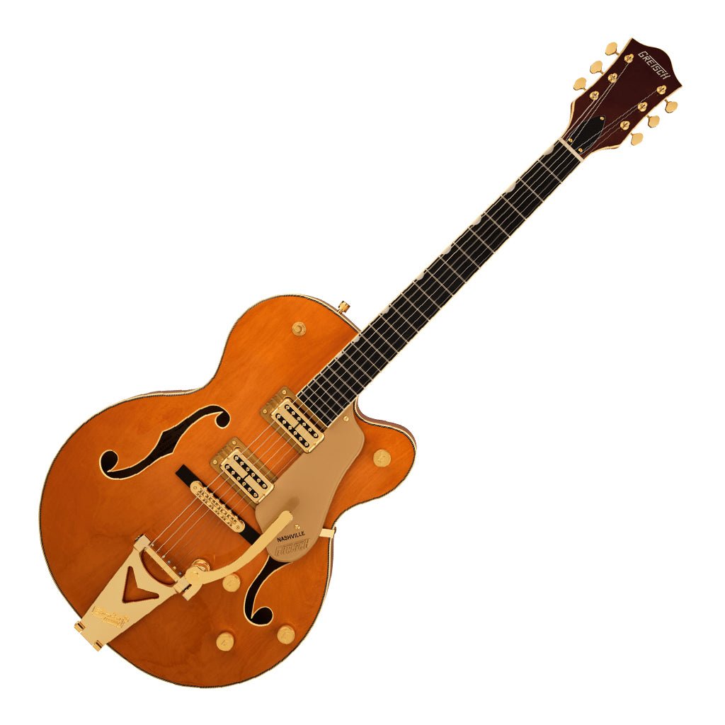 Gretsch Synchromatic Nashville Hollowbody Singlecut with Bigsby - 50s Orange Stain Electric Guitars Sky Music