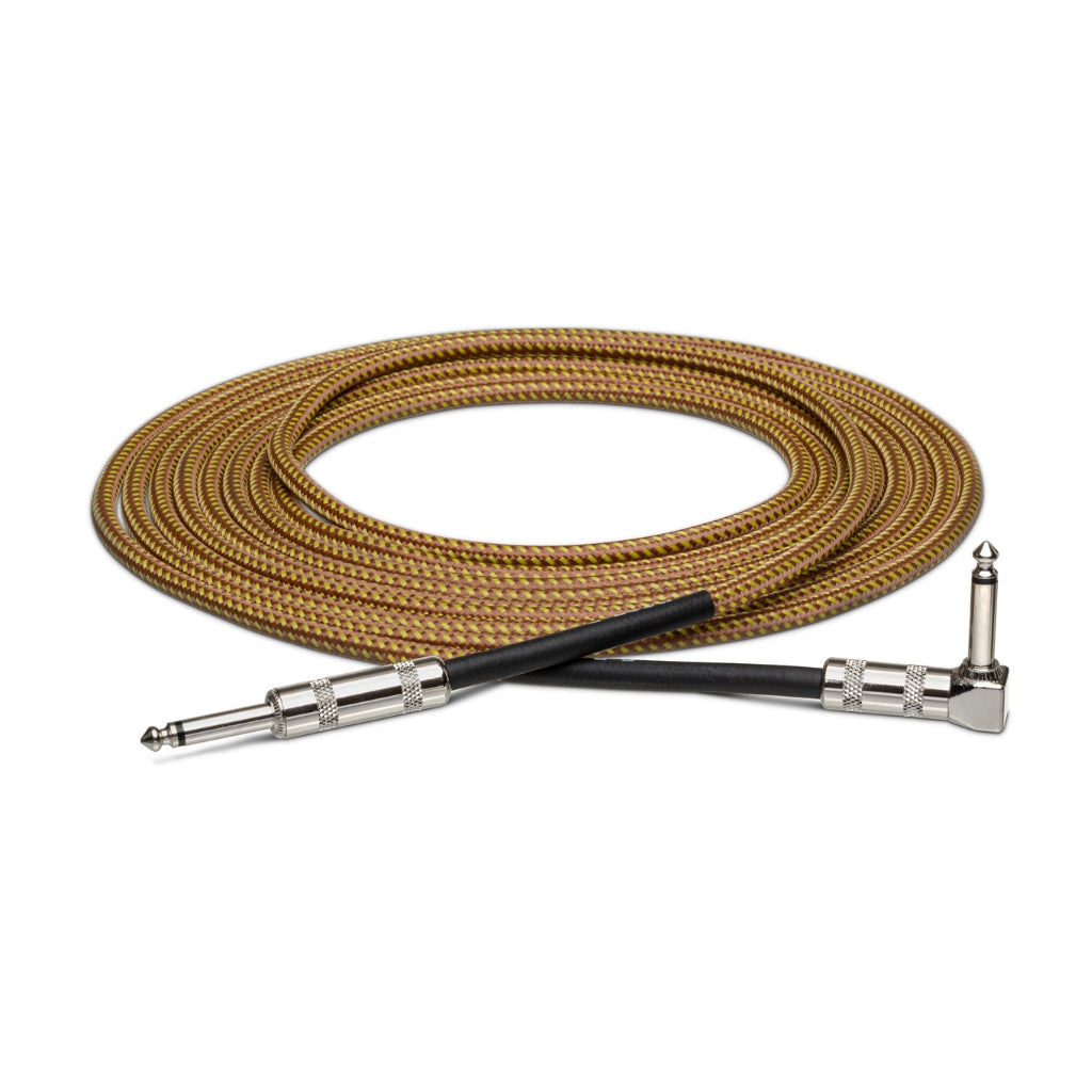 Hosa Technology - Straight to Right-Angle - Tweed Guitar Cable 18ft