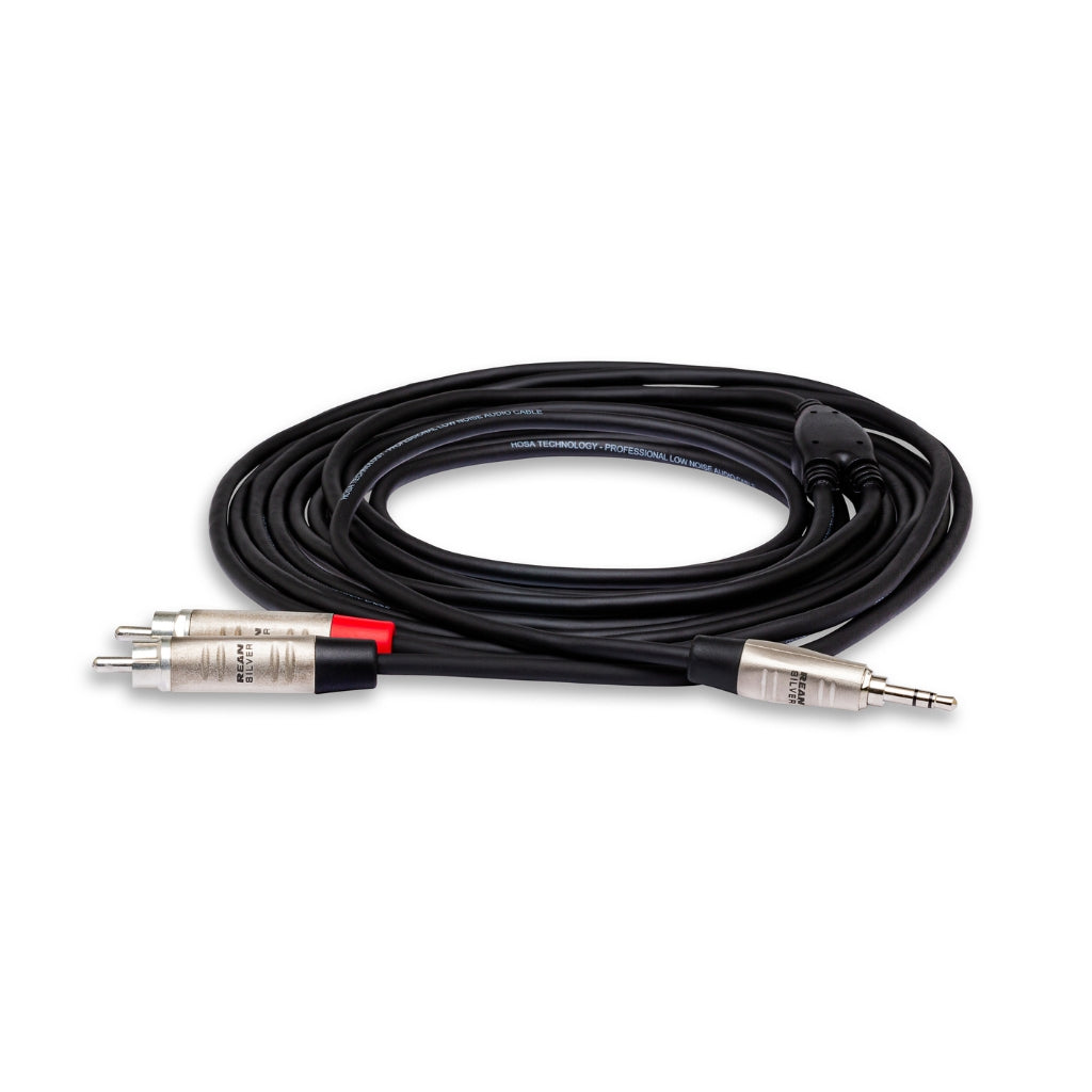 Hosa Technology - REAN 3.5 mm TRS to Dual RCA Pro - Stereo Breakout Cable 3ft