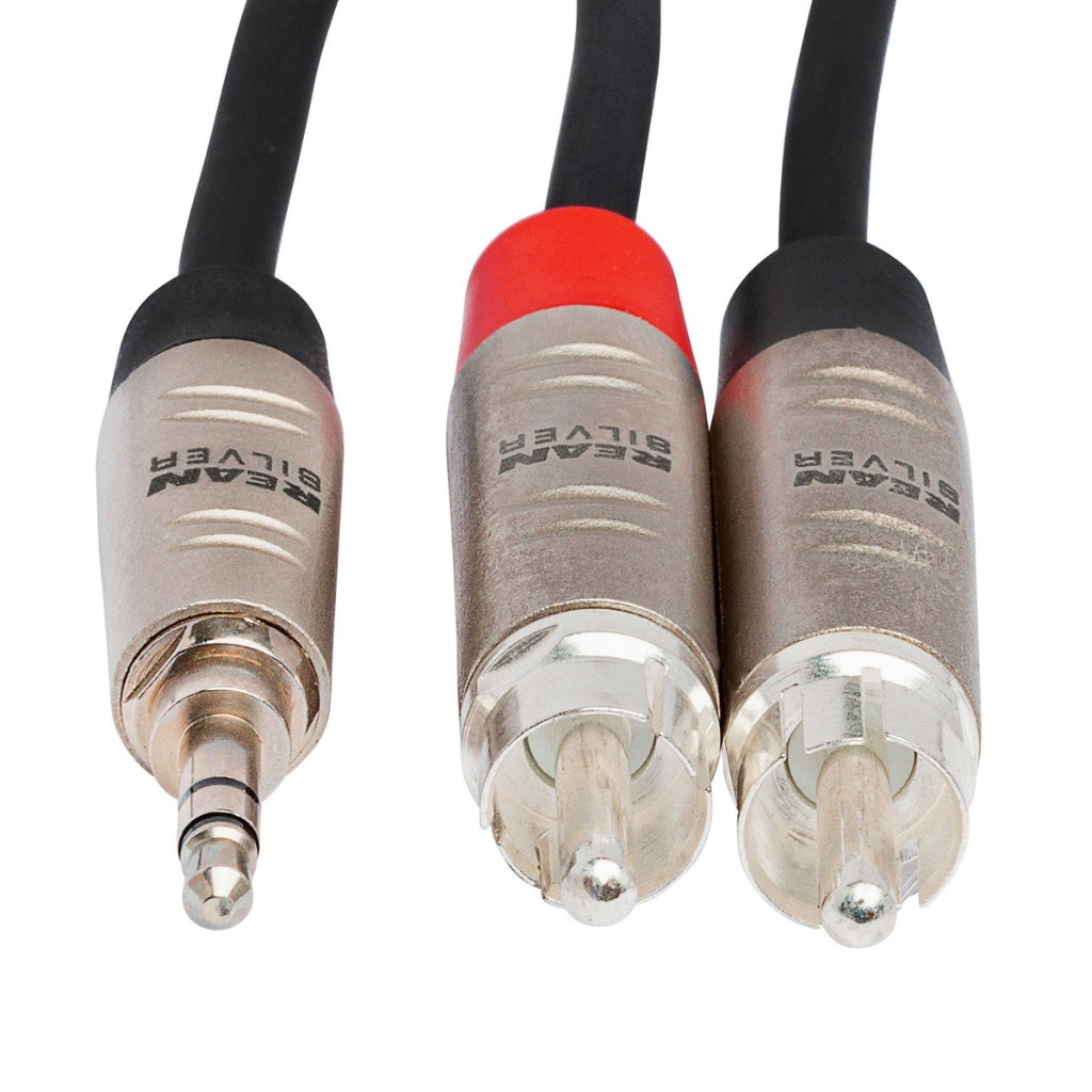 Hosa Technology - REAN 3.5 mm TRS to Dual RCA Pro - Stereo Breakout Cable 3ft