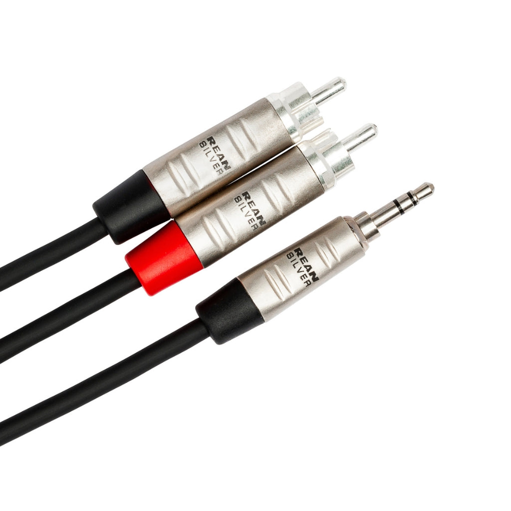 Hosa Technology - REAN 3.5 mm TRS to Dual RCA - Pro Stereo Breakout Cable 6ft