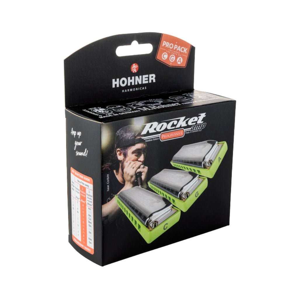 Hohner Rocket Amp Pro Pack Harmonica - C G A Major Harmonicas Sky Music