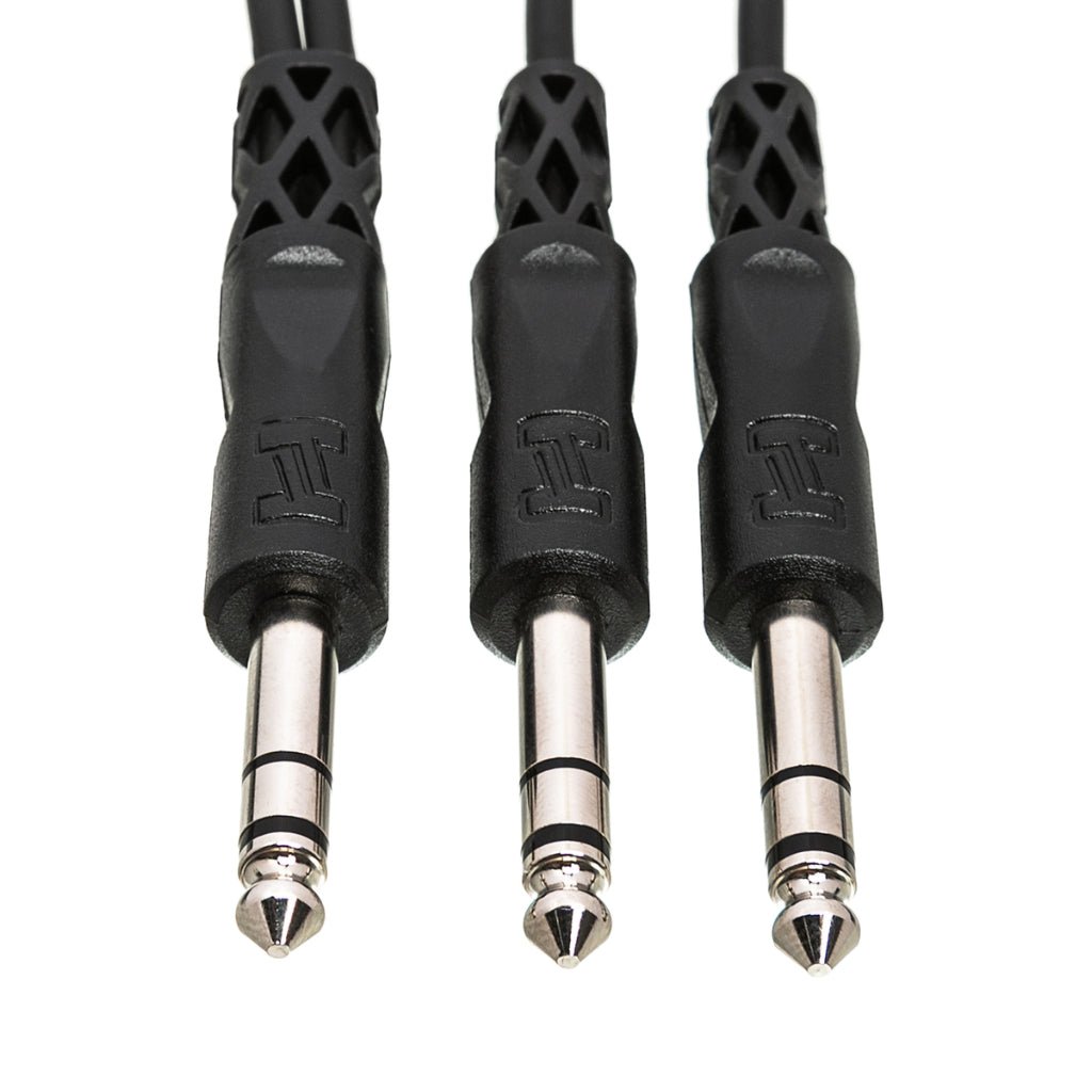 Hosa Technology 1/4 in TRS to Dual 1/4 in TRS Y Cable 3ft Cables Sky Music