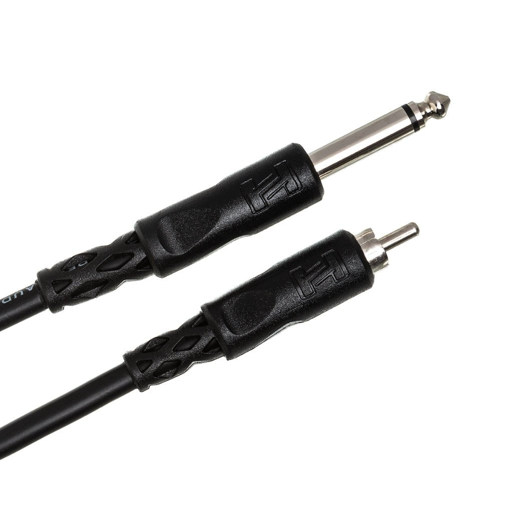 Hosa Technology 1/4 in TS to RCA Unbalanced Interconnect Cable 15ft Cables Sky Music