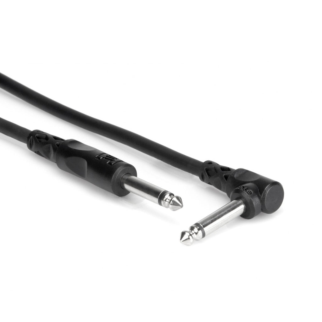 Hosa Technology 1/4 in TS to Right-angle 1/4 in TS Unbalanced Interconnect 5ft Other Sky Music