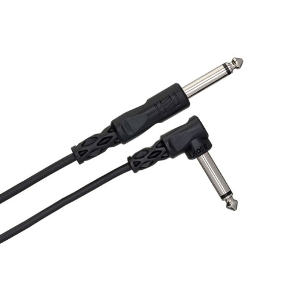 Hosa Technology 1/4 in TS to Right Angle 1/4 in TS Unbalanced Interconnect Cable Cables Sky Music