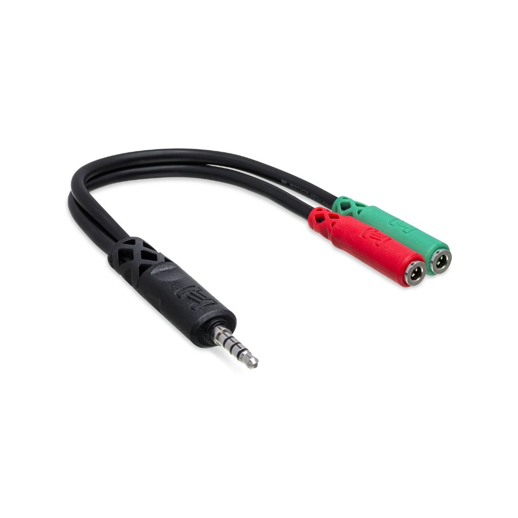 Hosa Technology 3.5 mm TRRS to Dual 3.5 mm TRSF Headset/Mic Breakout Cable Other Sky Music