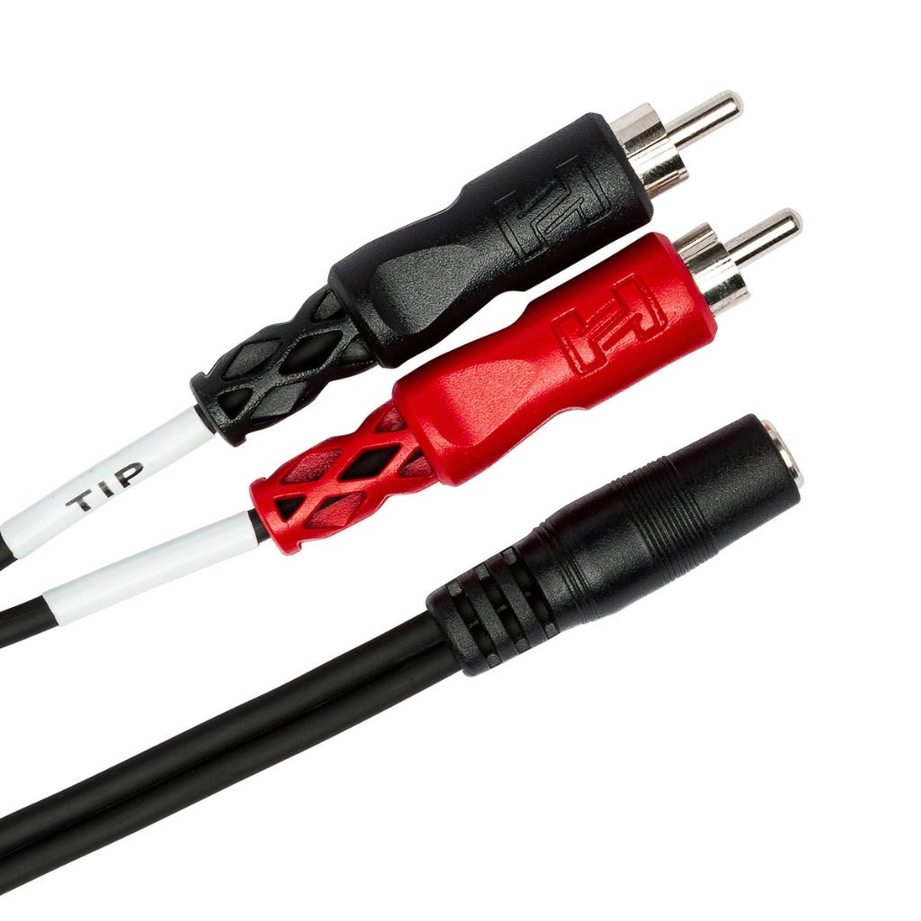 Hosa Technology 3.5 mm TRSF to Dual RCA Stereo Breakout Cable 10ft Cables Sky Music