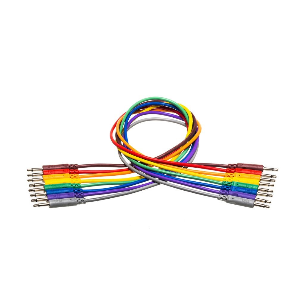 Hosa Technology 3.5 mm TS to Same Unbalanced Patch Cables 8pc 1ft Cables Sky Music