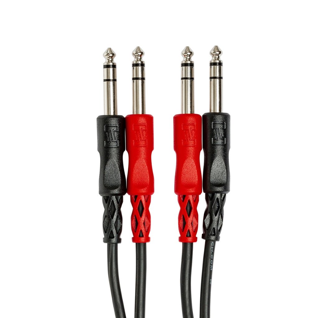 Hosa Technology Dual 1/4 in TRS to Same Stereo Interconnect Cable 3m Cables Sky Music