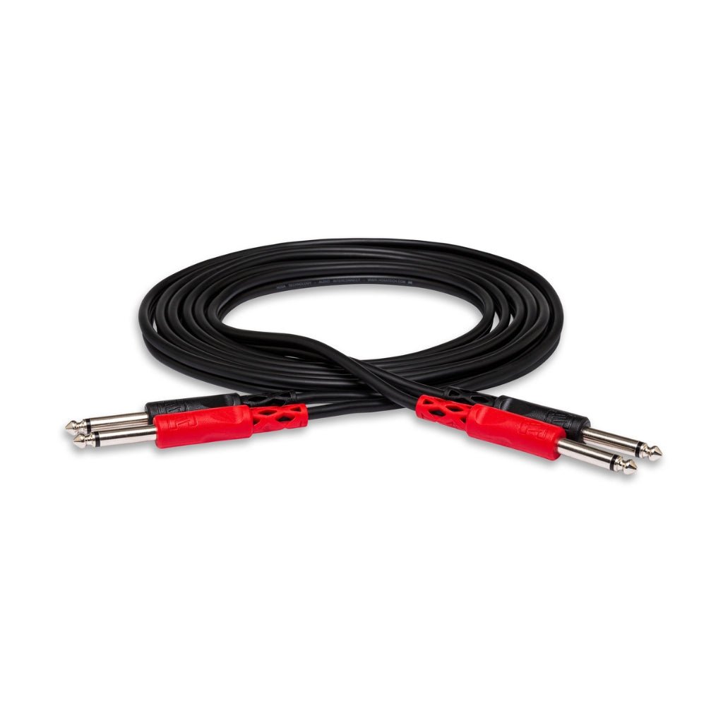 Hosa Technology Dual 1/4 in TS to Same Stereo Interconnect Cable 6m Other Sky Music