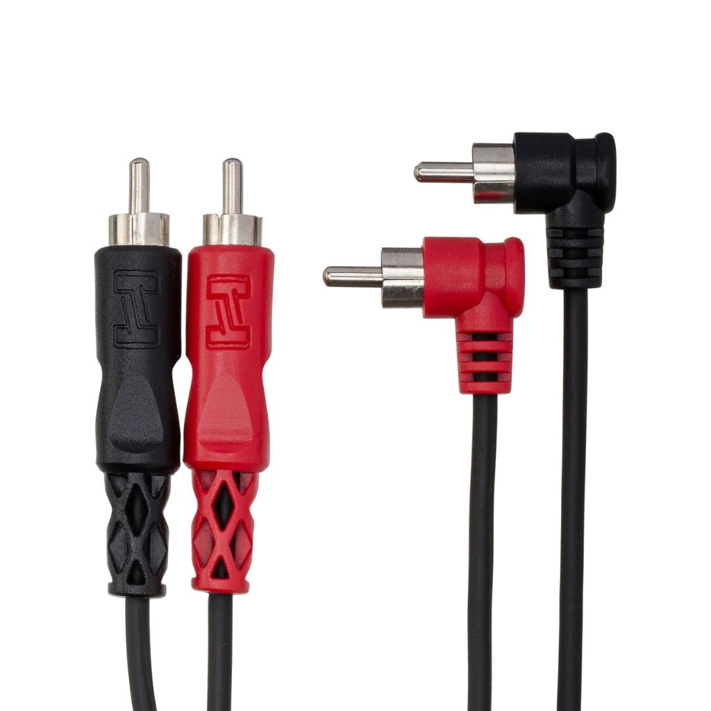 Hosa Technology Dual RCA to Dual Right-Angle RCA Stereo Interconnect Cable 2m Cables Sky Music