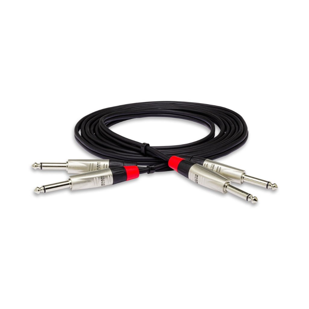 Hosa Technology Dual REAN 1/4 in TS to Same Pro Stereo Interconnect Cable 5ft Cables Sky Music
