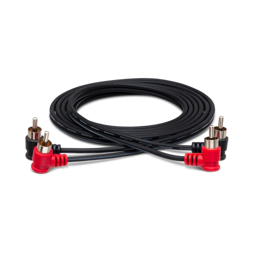 Hosa Technology Dual Right-Angle RCA to Same Stereo Interconnect Cable 1m Cables Sky Music