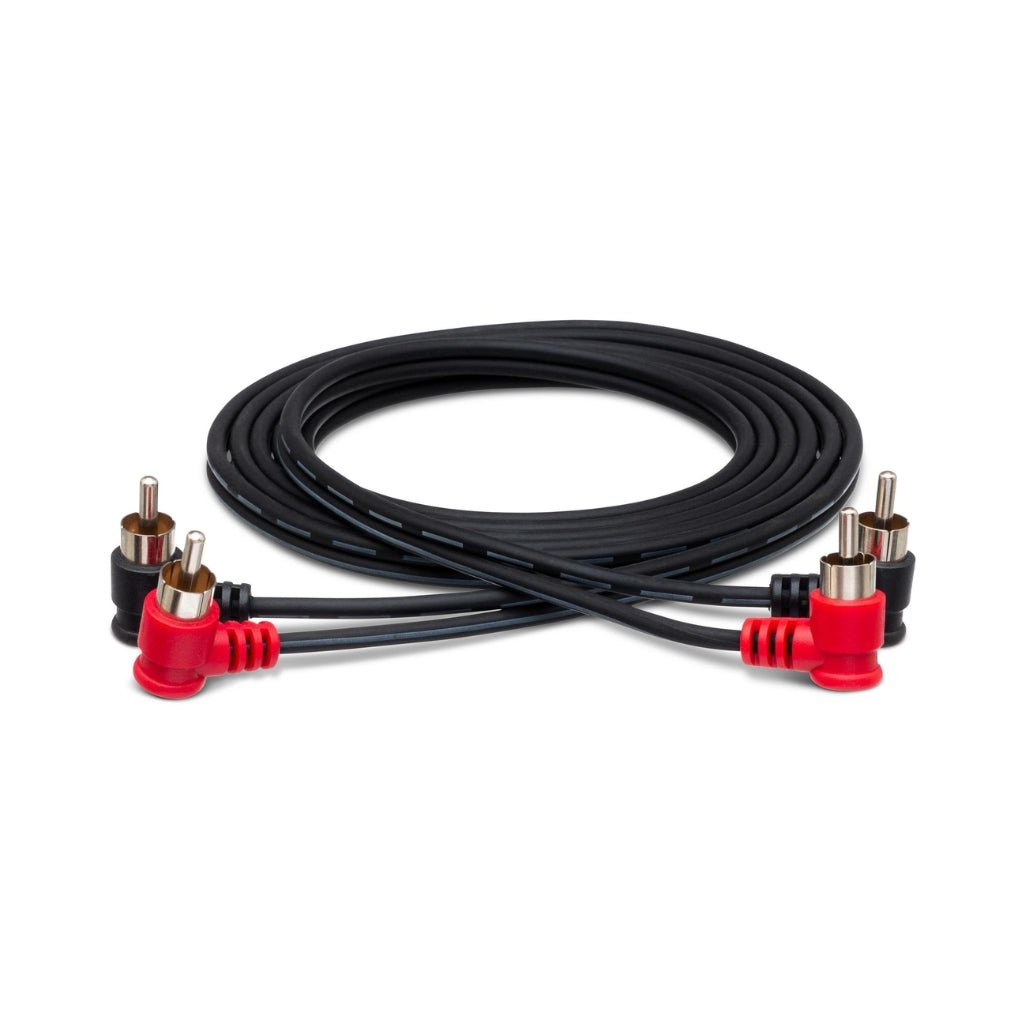 Hosa Technology Dual Right-Angle RCA to Same Stereo Interconnect Cable 2m Cables Sky Music
