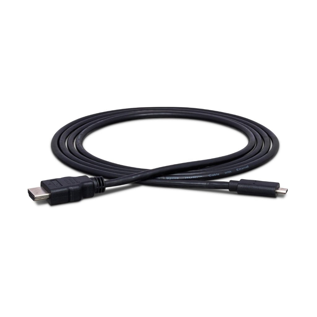 Hosa Technology HDMI to HDMI Micro High Speed HDMI Cable with Ethernet 6ft Cables Sky Music