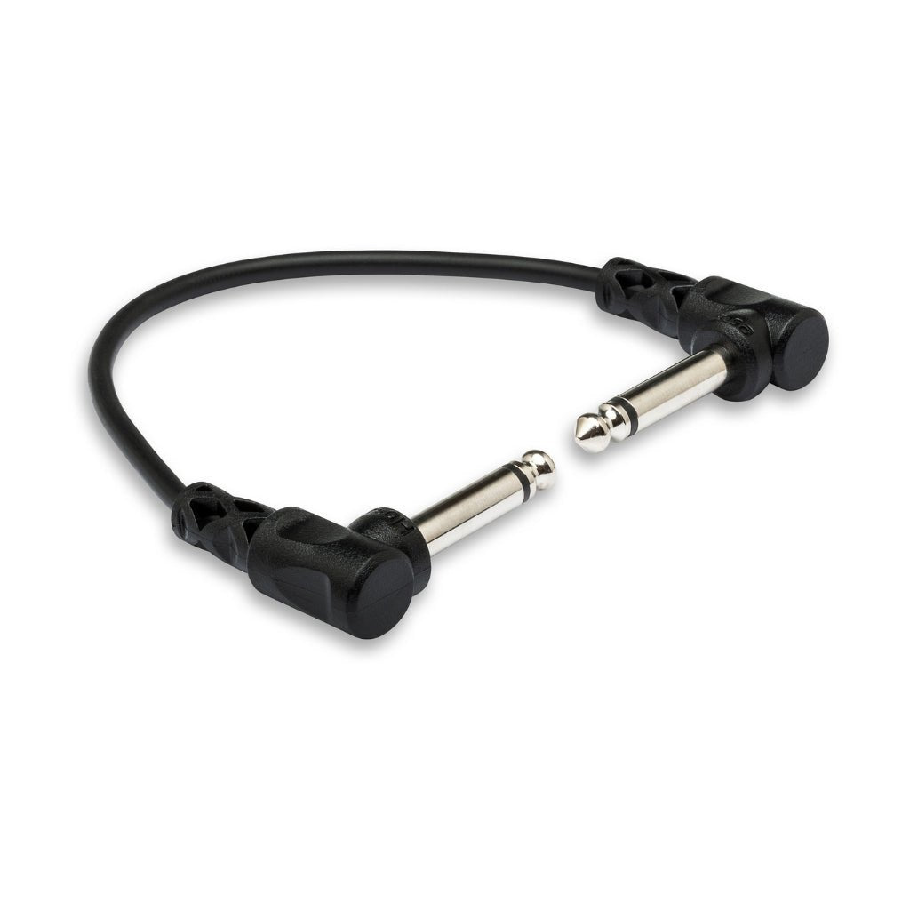 Hosa Technology Molded Right-Angle to Same Guitar Patch Cable 6 in 6 pc Cables Sky Music