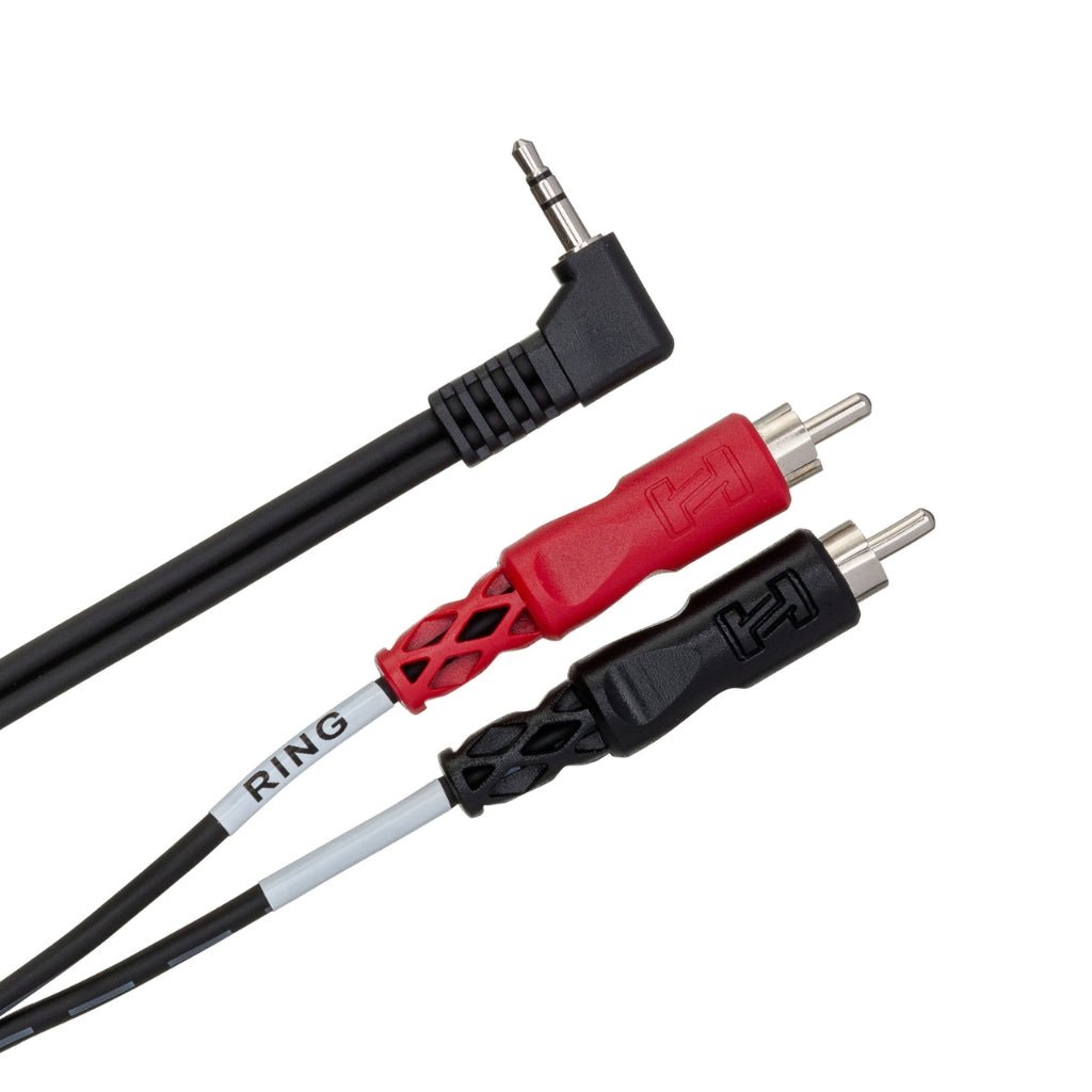 Hosa Technology Right angle 3.5mm TRS to Dual RCA Stereo Breakout Cable 6ft Cables Sky Music