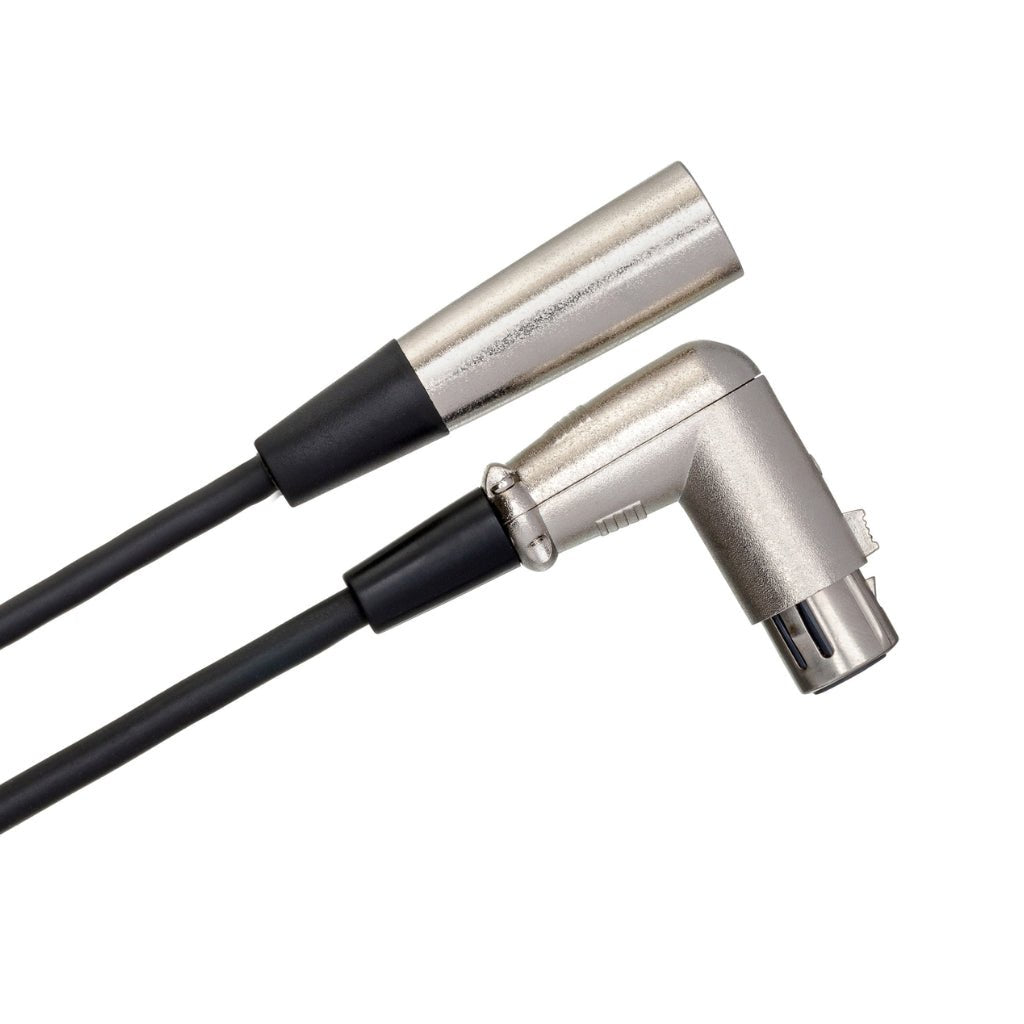 Hosa Technology Right-angle XLR3F to XLR3M Balanced Interconnect Cable 3ft Cables Sky Music