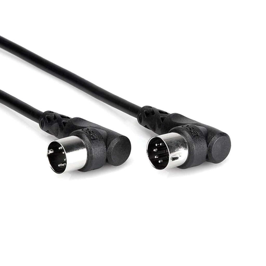 Hosa Technology Right-Angled 5-pin DIN to Same MIDI Cable 5ft Cables Sky Music