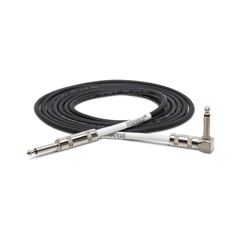 Hosa Technology Straight to Right-Angle Guitar Cable 10ft Cables Sky Music