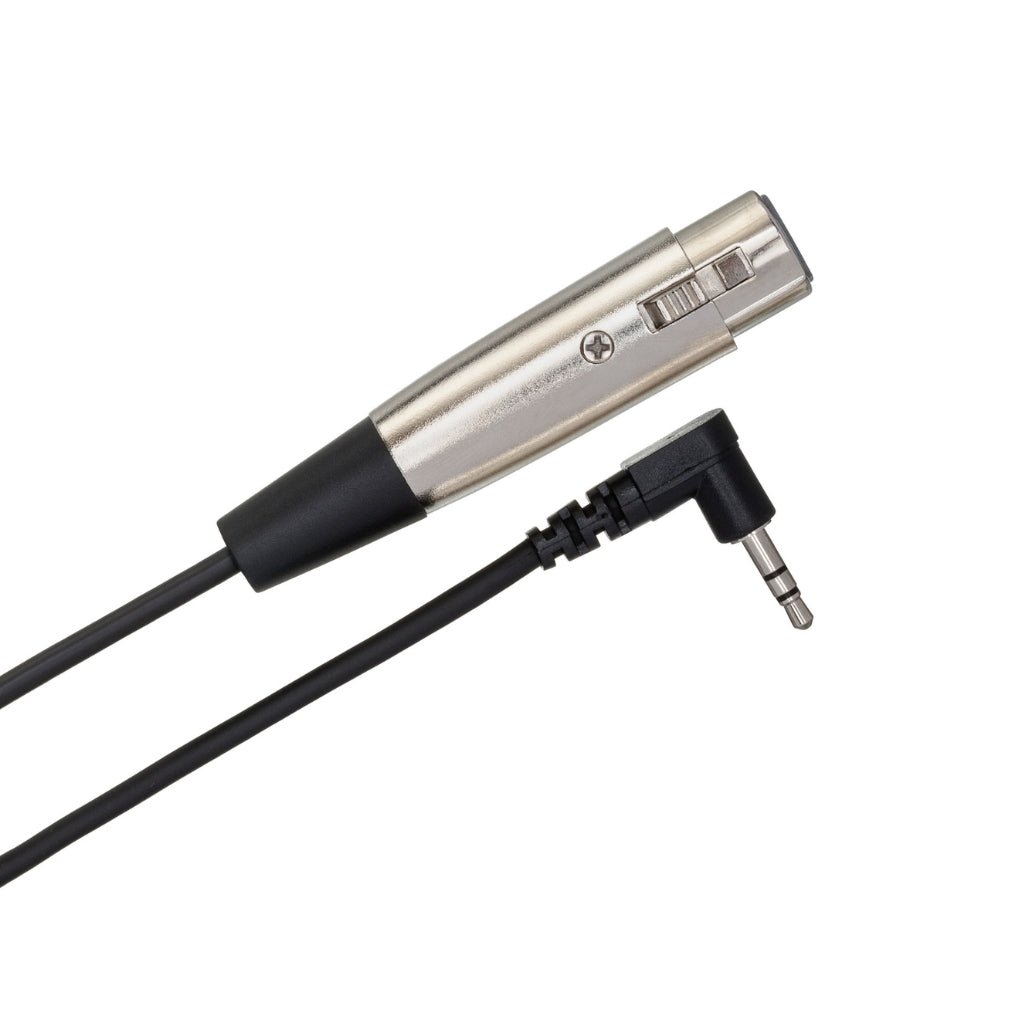 Hosa Technology XLR3F to Right-angle 3.5 mm TRS Camcorder Microphone Cable 1ft Cables Sky Music
