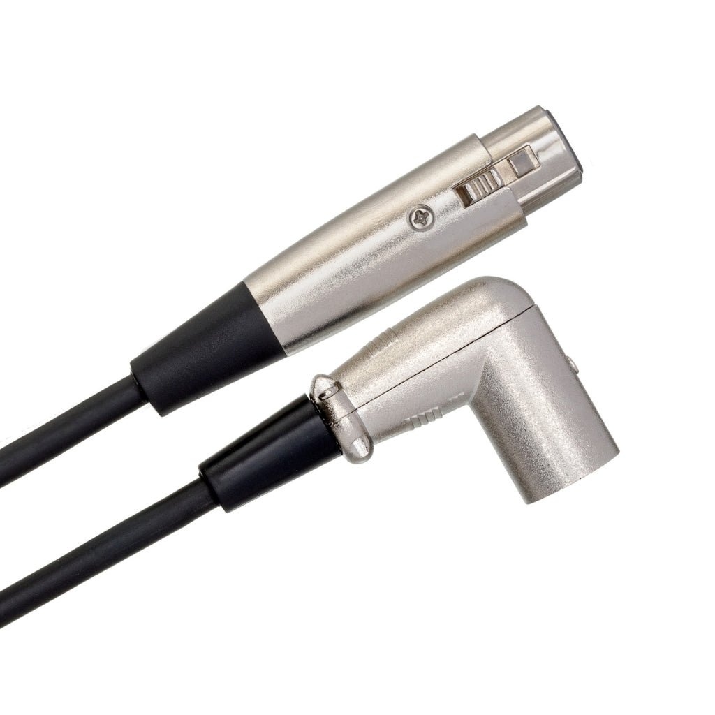 Hosa Technology XLR3F to Right-angle XLR3M Balanced Interconnect Cable 3ft Cables Sky Music