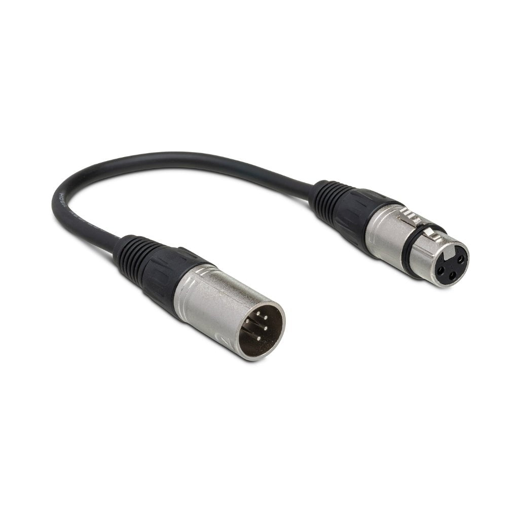 Hosa Technology XLR5M to XLR3F DMX512 Adaptor Cables Sky Music
