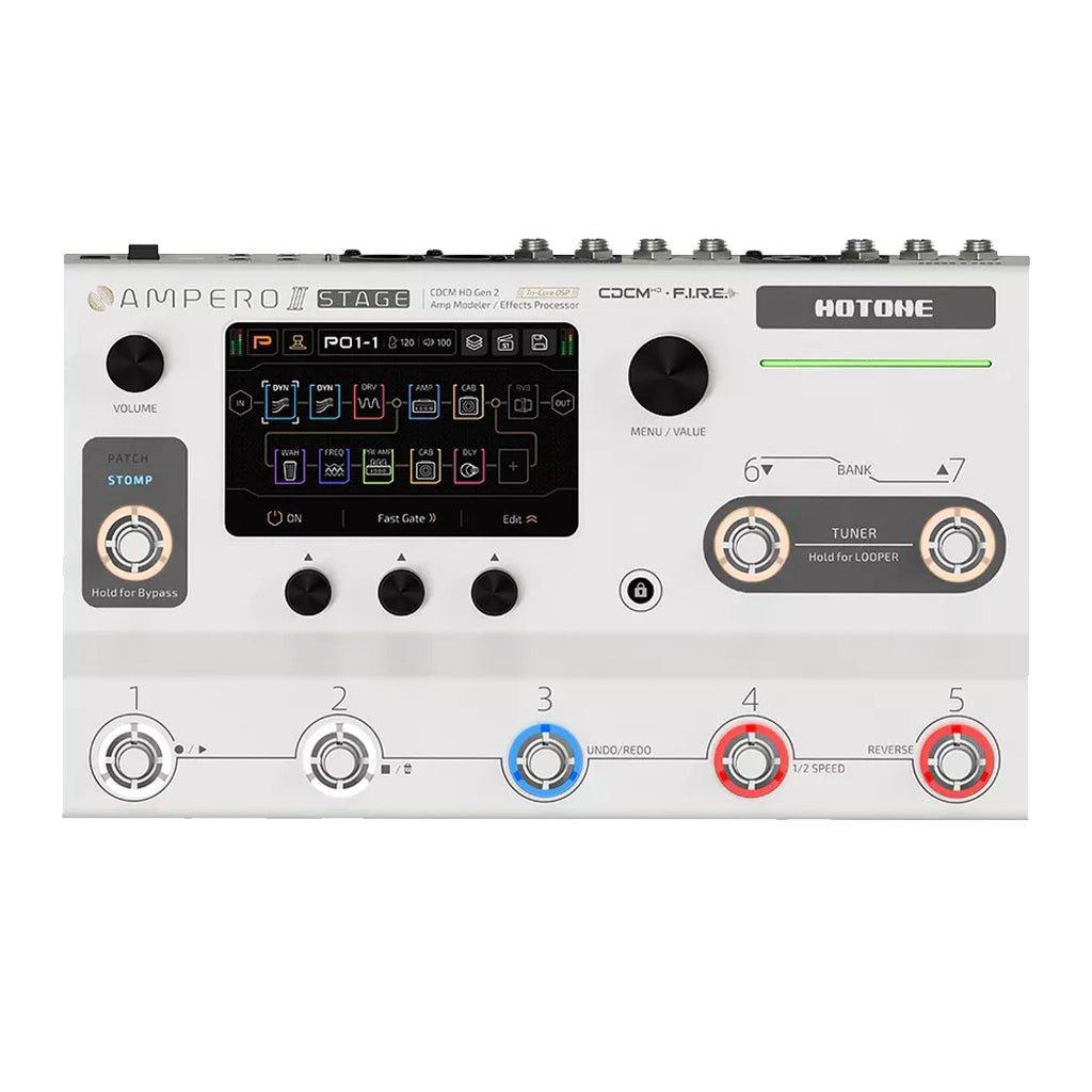 Hotone Ampero II Stage Effects Pedals Sky Music