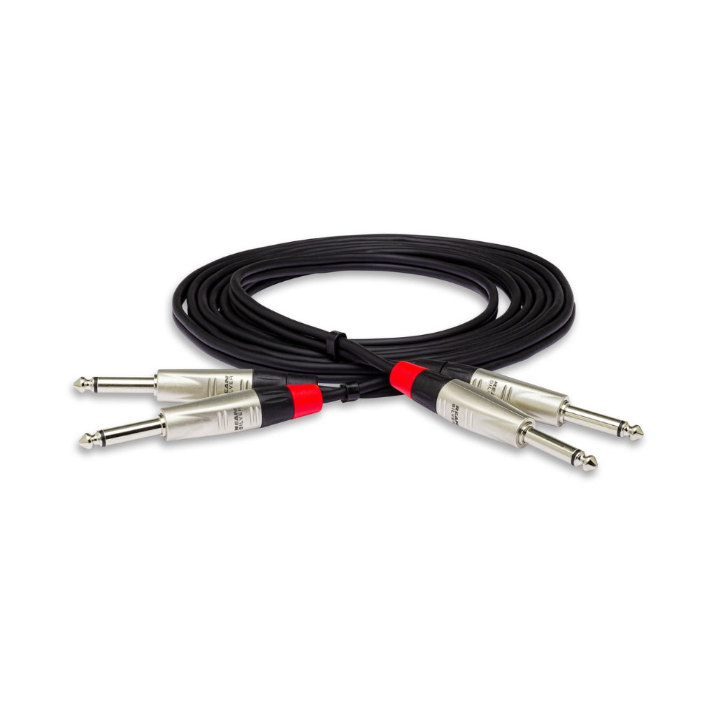 Hosa Technology - Dual REAN 1/4 in TS to Same - Pro Stereo Interconnect Cable 5ft