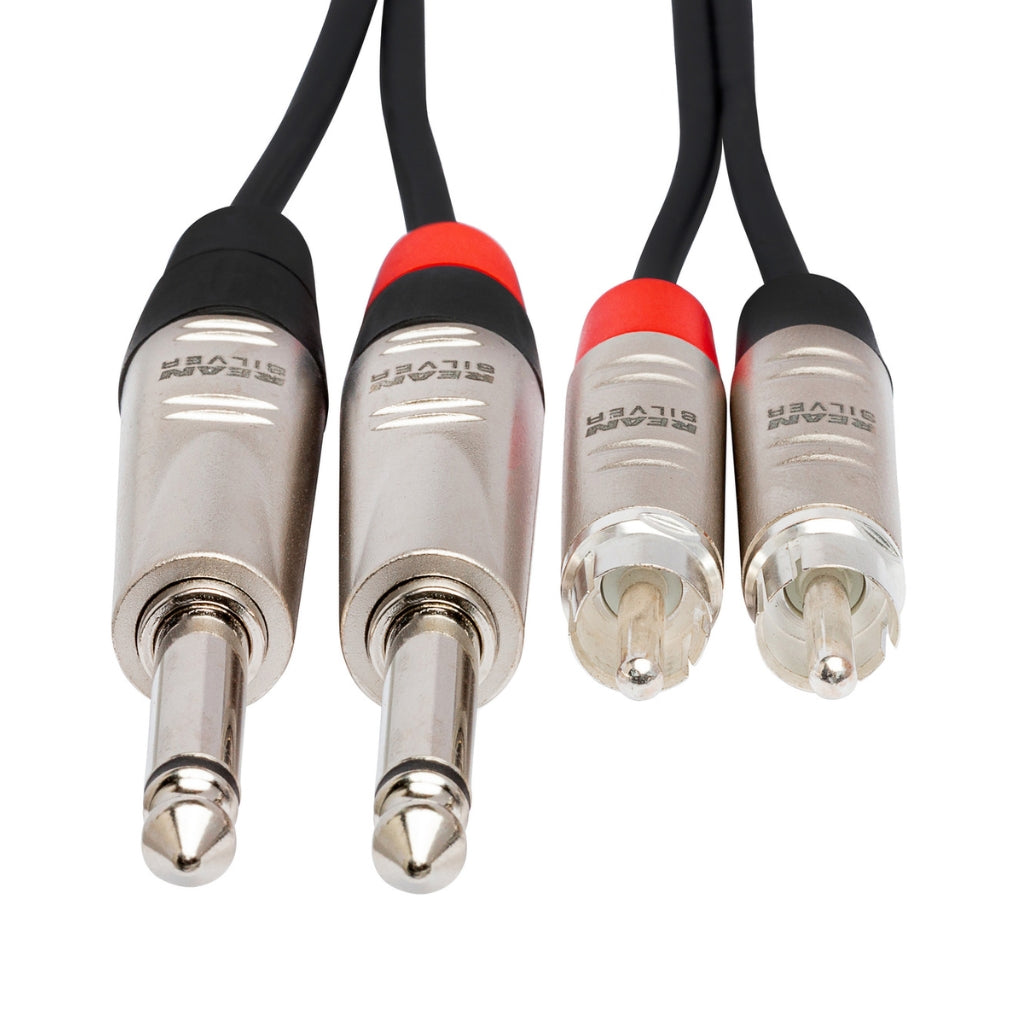 Hosa Technology - Dual REAN 1/4 in TS to RCA - Pro Stereo Interconnect 5ft